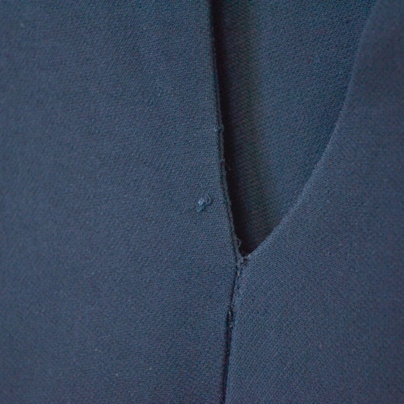 The Row Navy Minimal Tunic Dress | Quiet Luxury Mini Shift Dress - Picture 3 of 10